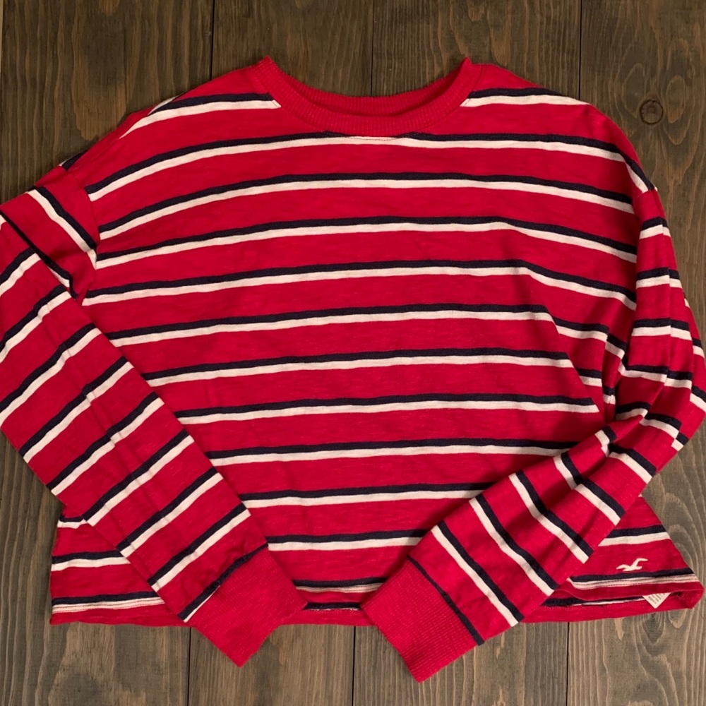 Hollister Long Sleeve Boyfriend Stripped Tee